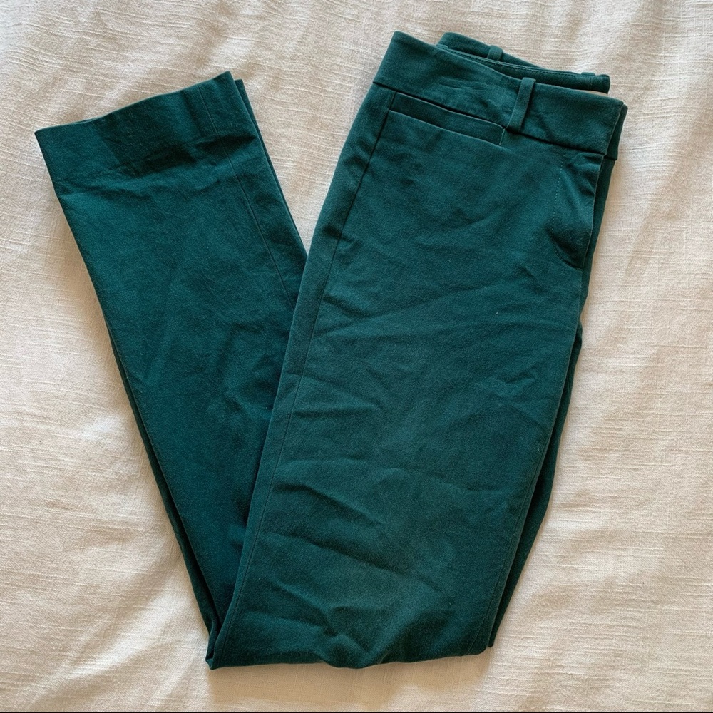 LOFT Kate pants emerald green SZ 0